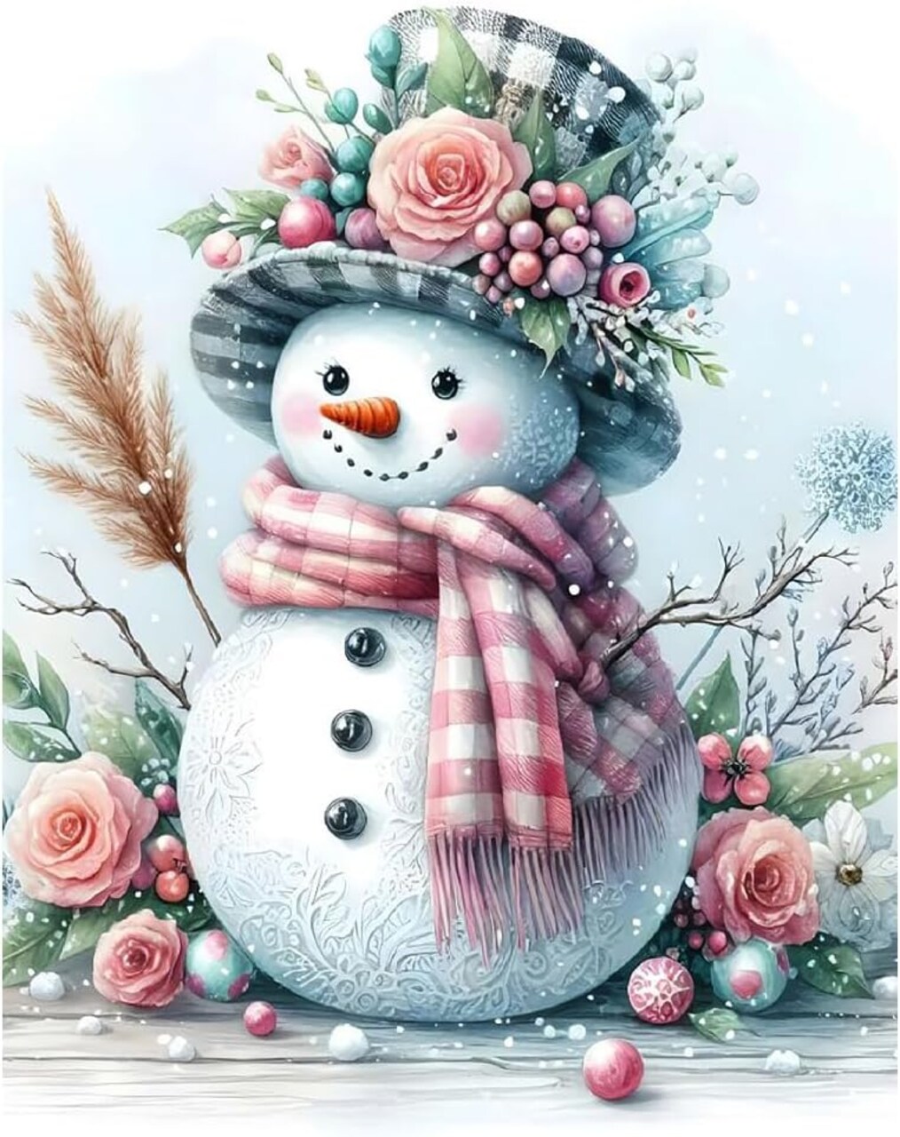 Christmas Diamond Painting Kits for Adults - Snowman Diamond Art Kits (12x16inch)